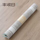 丰收日 简约防水茶席布桌旗PVC茶盘垫新中式日风禅意功夫茶具茶道配件 30x135 条纹白