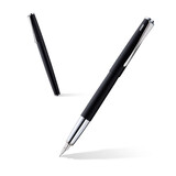 德国进口 凌美(LAMY)钢笔签字笔墨水笔Studio演艺系列时尚商务办公钢笔 开学季送老师学生 磨砂黑EF尖(不带吸墨器)