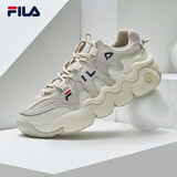 FILA 斐乐官方男子篮球鞋复古低帮休闲鞋子BARRICADE Ⅱ 燕麦色/黄水泥-OC 42