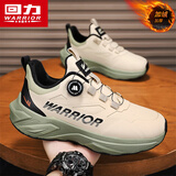 回力（Warrior）跑步鞋男士旋转纽扣男鞋加绒运动鞋男3899沙色/军绿40