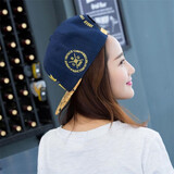 诺芝萌 单个价 嘻哈平沿帽子 男女士字母鸭舌帽平檐棒球帽青年帽子NF021 闪电藏青色 均码 可调节