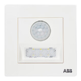 ABB开关插座面板 人体红外感应LED夜灯 地脚灯 轩致系列 白色 AF457
