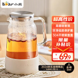 小熊伊万（BEAREWAN）家用冷水壶 高硼硅玻璃杯 防烫硅胶底1.8L大容量凉水壶杯子啤酒杯