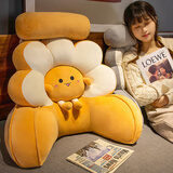 溥畔床上靠垫卡通花朵床头软包靠枕大靠背垫办公室护腰靠儿童女生看书 花朵吐司面包(水晶短毛绒面料) 大号70*55厘米【床头和椅子】