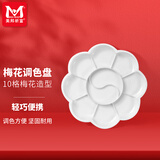 美邦祈富 10孔梅花调色盘颜料调色板水彩水粉丙烯油画国画美术生专用画画儿童小学生绘画装颜料 速写 马克笔绘画