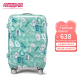 美旅箱包大容量行李箱28英寸密码锁拉杆箱旅行密码箱闺蜜箱NC2绿色印花