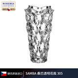 BOHEMIA 捷克进口水晶玻璃花瓶 彩色新年红家居欧式轻奢客厅茶几摆件 桑巴透明花瓶 30.5cm