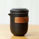 豪祥 轻奢陶瓷旅行茶具套装便携式收纳包车载户外功夫茶杯壶冲泡茶器 文韵（无杯款）简易包装