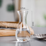 泰西丝创意手工玻璃花瓶小号网红透明水培花器禅意客厅插花花瓶摆件 迷你小束腰-透明