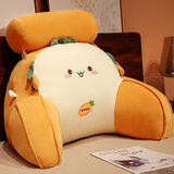 轻梦思床头软包大靠背沙发靠垫宿舍枕头床头靠垫床靠垫靠枕抱枕腰枕 笑脸 腰靠 抱枕 宽80高50CM  超柔软可拆洗