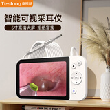 泰视朗（Teslong）智能带屏可视挖耳勺神器专业采耳店用工具套装硅胶掏耳棒高清耳镜 MS500
