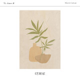 感画（GANHUA）日式原木风卧室装饰画2025新款北欧主卧床头壁画抽象人物艺术挂画 JD9639【单幅】 40*60cm油画布ps金框