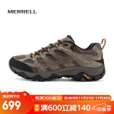 迈乐（Merrell）官方店男女款户外登山徒步鞋减震MOAB 3迈越者轻量防滑耐磨透气 J035893浅棕黄（男） 43