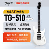 Tagima电吉他 塔吉玛TG单摇ST桶成人男女入门初学电吉他 39英寸 （WV月光白）TG-510 单单双