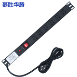 慕胜华腾 6u\9u\12u网络机柜墙柜 交换机机柜弱电监控加厚钢化玻璃小型机柜 2500W 6位10A开关PDU