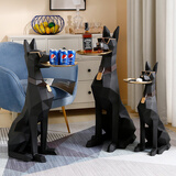 冰石美创意大型落地狗摆件现代客厅电视柜沙发旁家居装饰品乔迁新居礼品 守护绅士犬黑金款