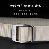 战术鸟R18（高端）户外尼龙腰带男运动休闲帆布皮带布料编织工装军裤带 R17-卡其色（枪灰扣） 115cm