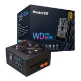 航嘉（Huntkey） WDK系列金牌电源 台式电脑电源 额定650W/750W/850W 游戏电脑主机电源（宽幅电压/PCIE5.0接口) 模组版WD650K-650W（双8P显卡接口） 金牌