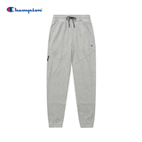 Champion冠军直筒裤男24新款新款美式运动男士小C口袋休闲长裤束脚裤卫裤 浅灰色 M
