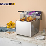 TOPKITCH电炸炉商用油炸锅商用电炸锅油条机单缸炸薯条鸡排鸡腿大容量20L油炸炉 EF-12L