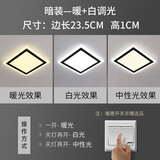 胜森 菱形网红过道灯走廊灯创意轻奢入户灯简约现代玄关阳台灯led三色变光吸顶灯 大号（28w三色） 暗装天花需要开孔5-9厘米