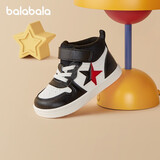 巴拉巴拉婴儿学步鞋男宝宝童鞋冬季新款加绒保暖女童鞋子 黑白-冬款 23码(脚长14/内长15.2)