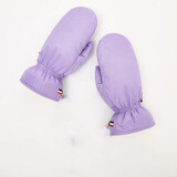 窦驰加厚白鸭绒羽绒手套男女冬季防风滑雪骑车挂脖可爱保暖触屏 紫色（非触屏） 均码