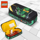 LEGO乐高铅笔盒学生文具盒3D双层大容量硬壳笔袋忍者劳埃德男绿 20027