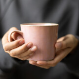 爱陶（AITO） 日本进口 摩登系列 美浓烧窑变工艺 雪花釉马克杯咖啡牛奶杯茶杯 摩登粉