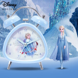 迪士尼（Disney）儿童闹钟女孩学生小夜灯懒人钟冰雪奇缘卧室床头时钟DM24984F蓝色