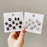 MIEG防走光胸针扣可爱迷你免缝暗扣隐形纽扣ins风领口固定衣服扣子 黑色+仿珍珠【共20颗】