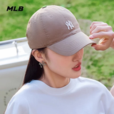 MLB官方 KARINA同款男女时尚百搭软顶棒球帽遮阳帽户外夏季CP77 纽约洋基队/米色 均码