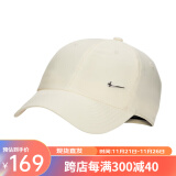 耐克（NIKE） 帽子 网球帽子男女户外运动帽高尔夫遮阳帽可调节鸭舌帽 椰奶色FB5372-113