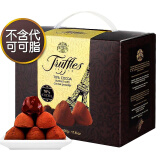 乔慕（Truffles） 松露巧克力 法国进口70%纯可可脂 牛奶巧克力黑松露形零食礼物盒 70%黑巧克力礼盒装500g-约60颗