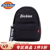 dickies双肩包 字母印花装饰带双肩包 休闲mini小包 双肩包 9687 黑色