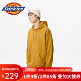 dickies【经典款】卫衣男女同款 印花连帽卫衣 毛圈布休闲上衣8874 姜黄色 0XS