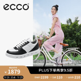 爱步（ECCO）厚底板鞋 百搭牛皮休闲鞋 街头720女鞋209713 黑色/白色36