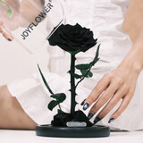 JoyFlower永生花黑玫瑰礼盒生日礼物结婚纪念日送男女生朋友高级高档实用
