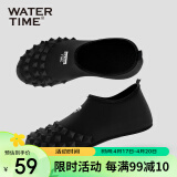WATERTIME/水川 潜水鞋沙滩鞋男女成人速干透气防滑浮潜涉水鞋 黑色XXL