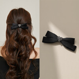 奇美拉（CHIMERA）小香风蝴蝶结爱心发夹顶夹弹簧夹后脑勺半扎发饰女生日礼物