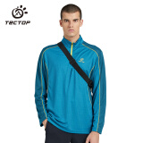 探拓 （TECTOP）速干衣 男运动户外跑步骑行长袖T恤  透气耐磨上衣TS7585 男款枯蓝 M