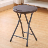 迈亚家具塑料折叠凳子便携家用餐桌高圆凳简约现代创意时尚凳折叠椅子 浅棕色 塑料面