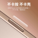 旷世神膜适用苹果16相机按键贴iPhone16Promax拍照钢化柔性玻璃16Pro灵动相机侧键16Plus防手汗按钮膜 苹果16全系列【无损触控丨贴坏包赔】透明4片装