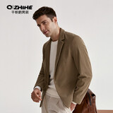 千纸鹤休闲抗皱小西服男春秋季新款休闲西装男外套易打理单西男 灯芯绒05C卡其 L