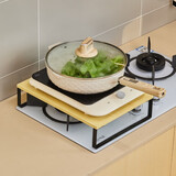 圣西陶 厨房置物架电磁炉支架灶台收纳盖板架子多功能家用燃气煤气灶罩子 实木款【黑色脚架】