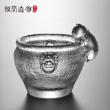 极简造物 故宫御猫琉璃杯门海猫杯仿古文创玻璃杯小猫水缸品茶杯子冰冻烧主人杯式品茗功夫茶具茶道专用小盏 御猫杯