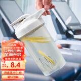 贝瑟斯摇摇杯健身男女奶昔蛋白粉摇杯大容量水杯运动便携带500ml灰色