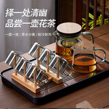忆壶茶茶具整套泡茶器全套玻璃茶水分离茶盘高档办公喝茶杯家用茶壶套装