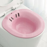 骄鹿坐浴盆产妇免蹲孕妇洗屁屁盆老人女士洗屁股盆放在马桶上的坐 坐浴盆【粉色】1个-马桶通用款（配挂钩）