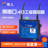 有人【顺丰发货】 4G工业无线路由器异地组网免插卡DTU功能RS485全网通cpe远程运维MQTT双网口USR-G805 带串口的4G路由器USR-G806s